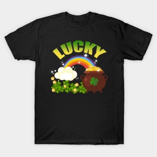 Lucky Shamrock St. Patrick's Day Saint Paddy's Rainbow Irish T-Shirt